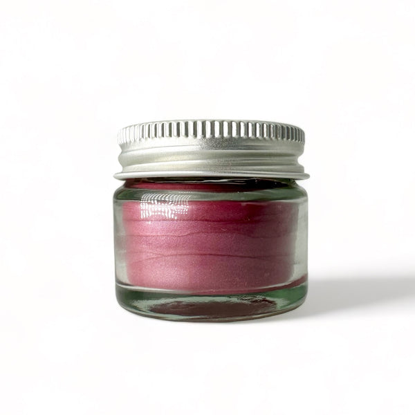 Sweet pea pink tinted creamy and conditioning lip balm enriched with raw honey and beeswax - hydrating formula for dry, mature lips affected by hormonal changes.