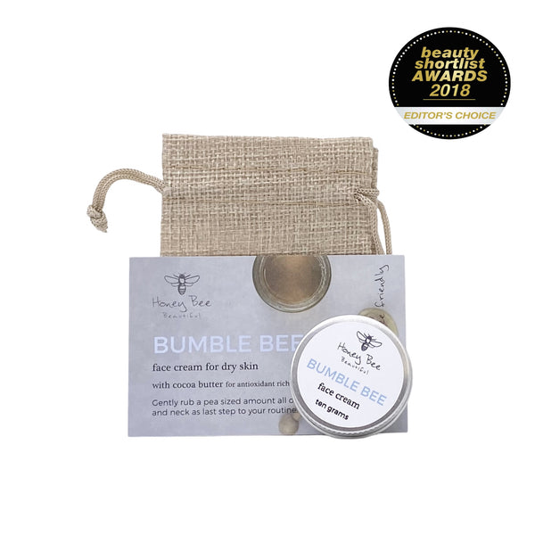 Nourishing face cream starter try me size with raw Welsh honey and beeswax, formulated for dry and maturing skin.