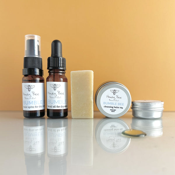 Raw honey face care starter kit for dry skin