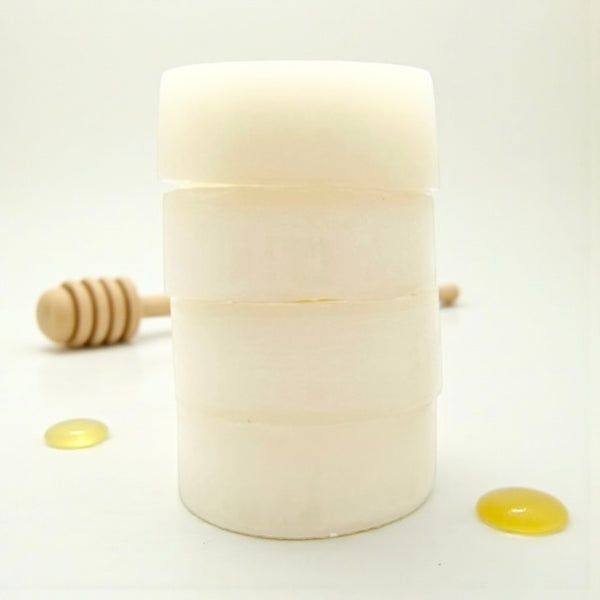 Gentle, fragrance free stack of conditioner bars with raw honey, moisture rich oils and butters for dry, sensitive or irritated scalps.